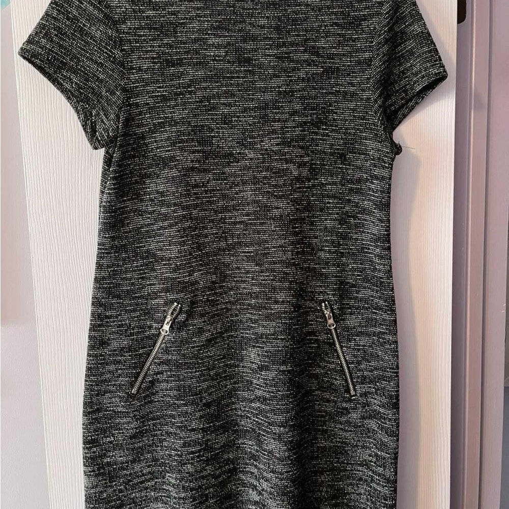 New Look Black and Gray Mini Dress